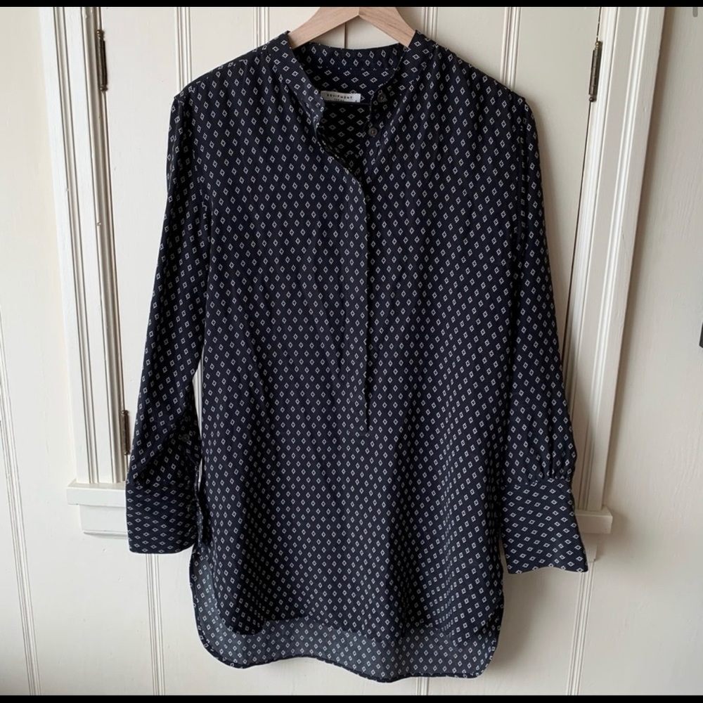 Equipment Long Sleeve Silk Shirtdress - Picture 2 of 4